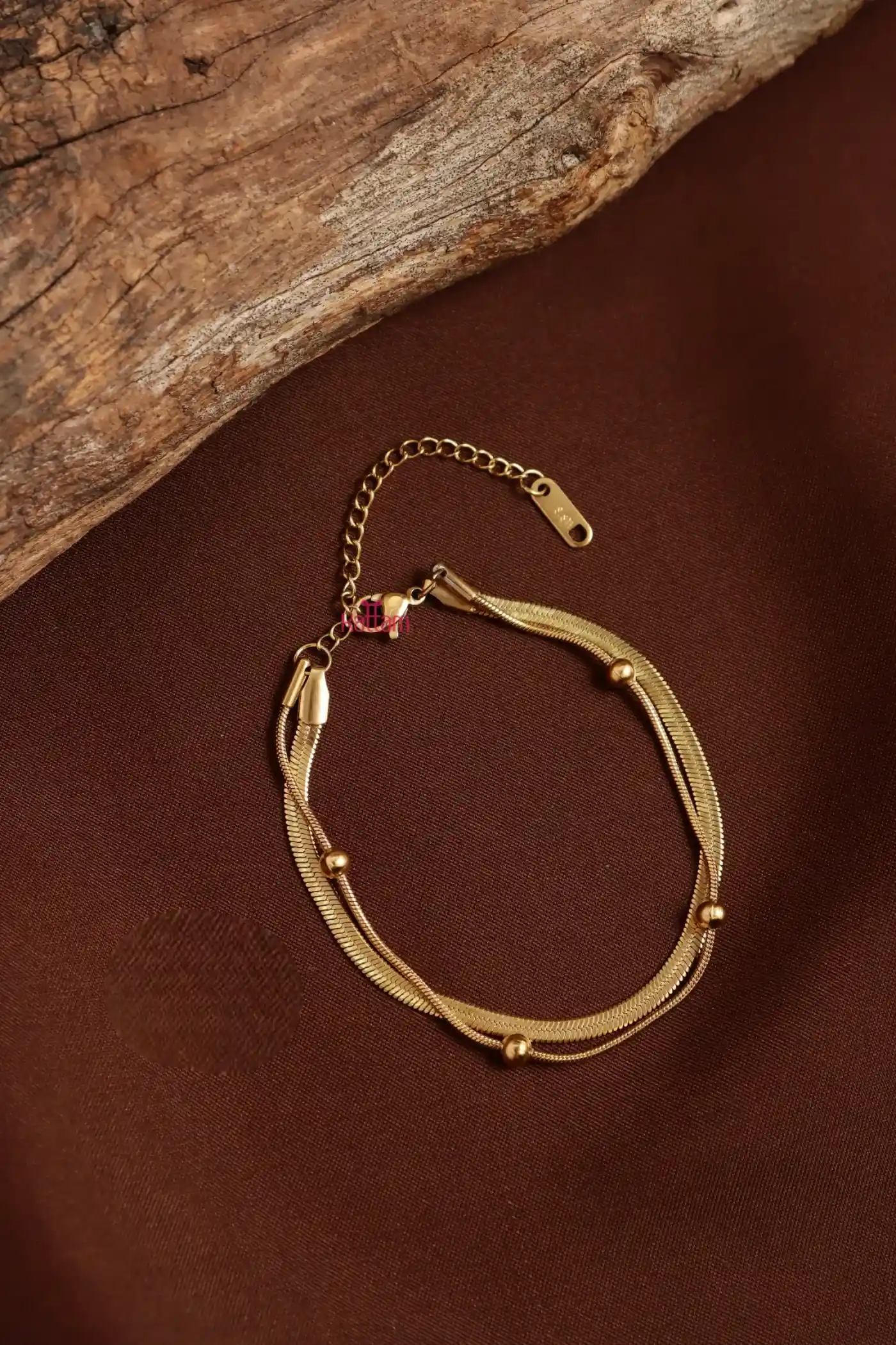 Anti Tarnish Double Layer Ball Bracelet